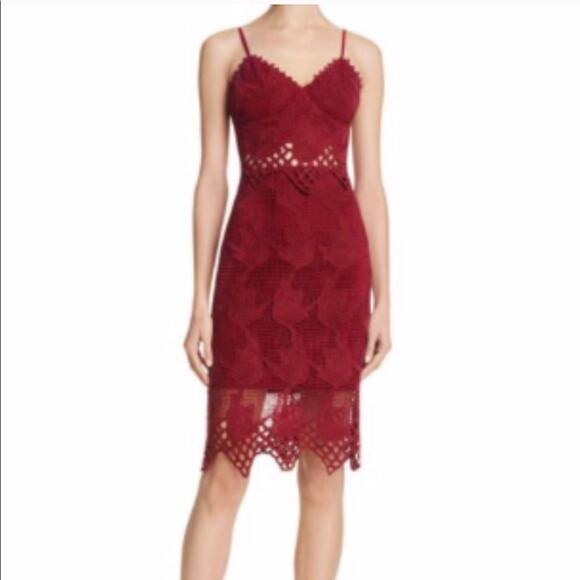 Aqua Dresses & Skirts - ASOS Aqua Burgundy Lace Cami Midi Pencil Dress